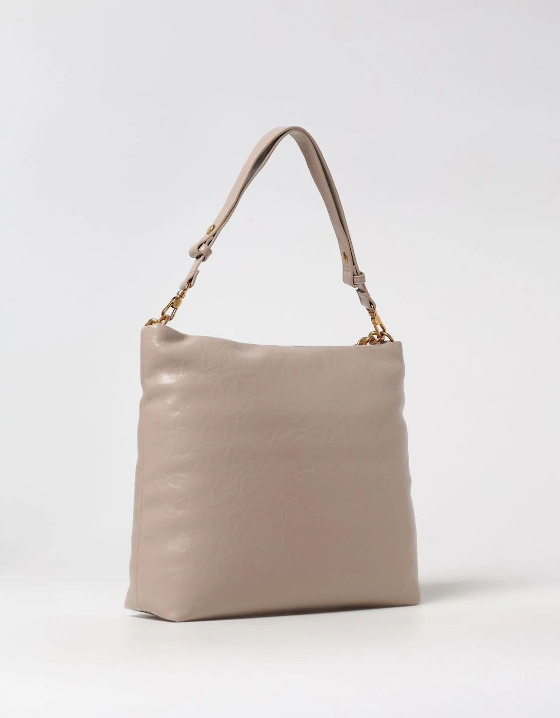 Chain Strap Leather Shoulder Bag