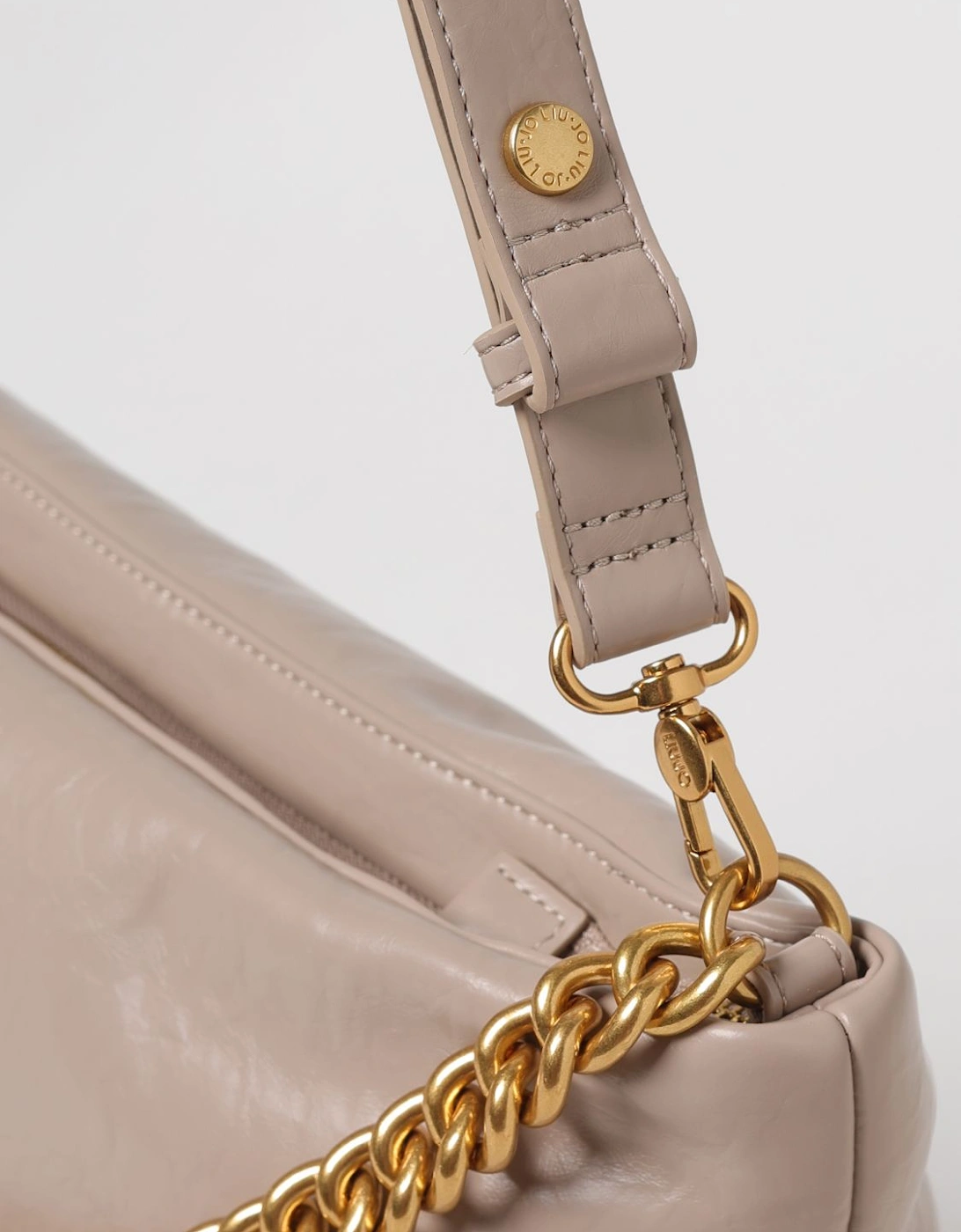 Chain Strap Leather Shoulder Bag