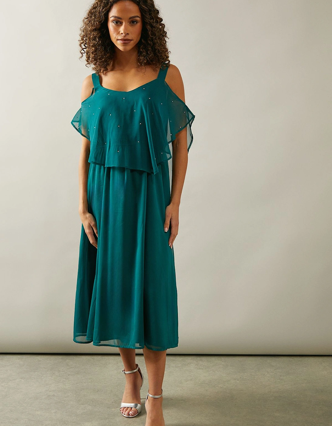 Occasion Hotfix Overlay Midi Dress, 2 of 1