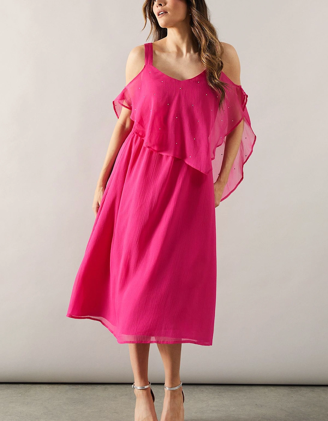 Occasion Hotfix Overlay Midi Dress, 2 of 1