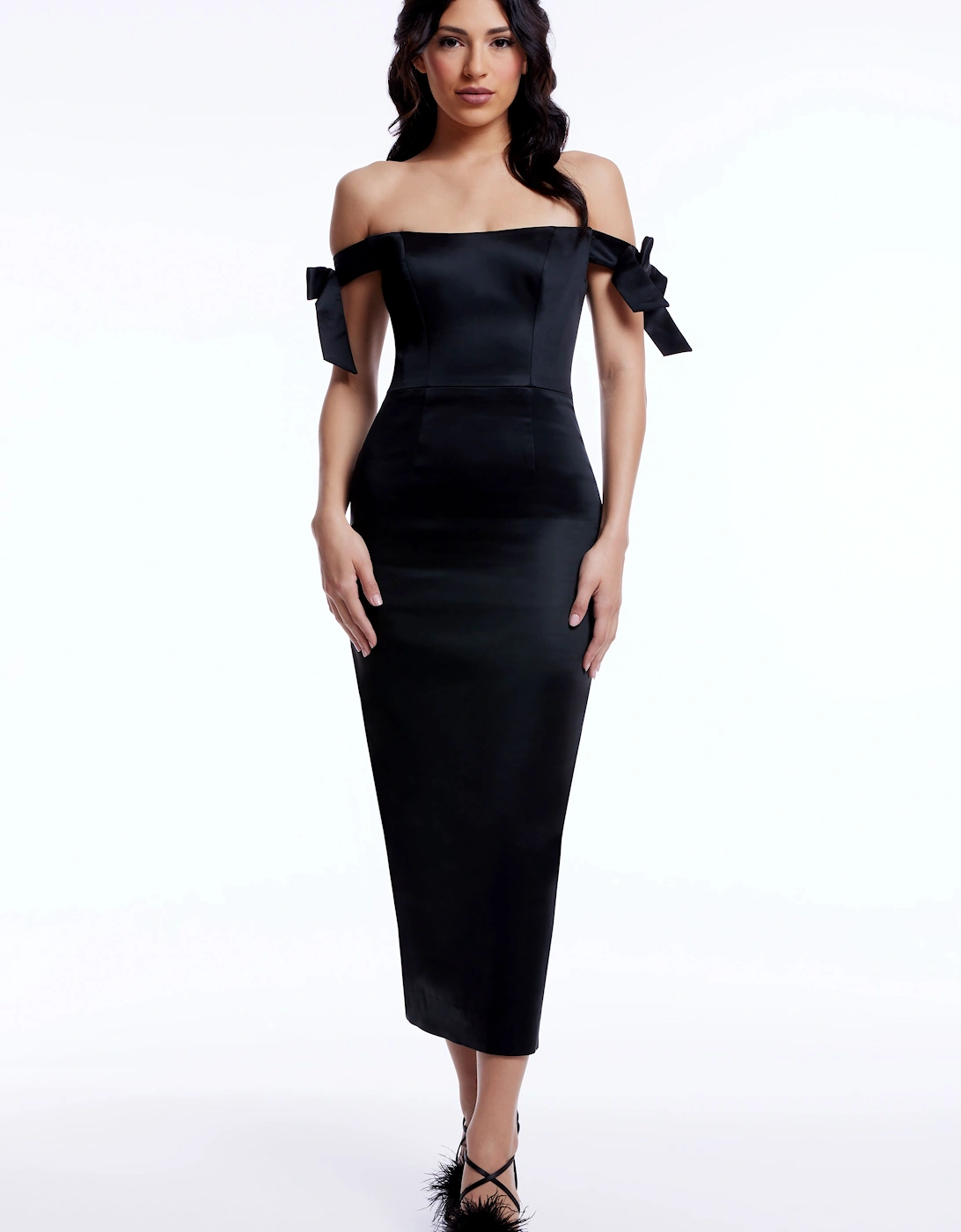 Verona Strapless Bodycon Dress Plain, 2 of 1