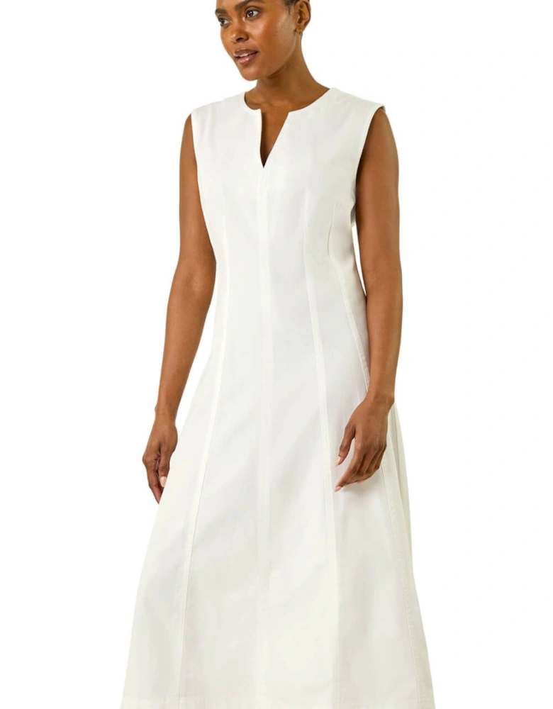 Panel Detail Midi Dress