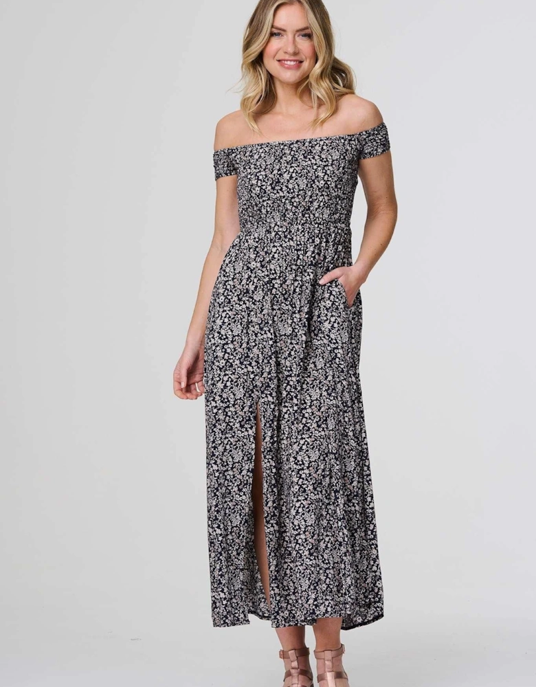 Ditsy Floral Bardot Smock Dress