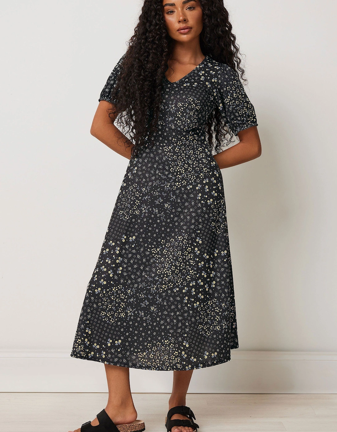 Petite Floral Midi Dress, 2 of 1