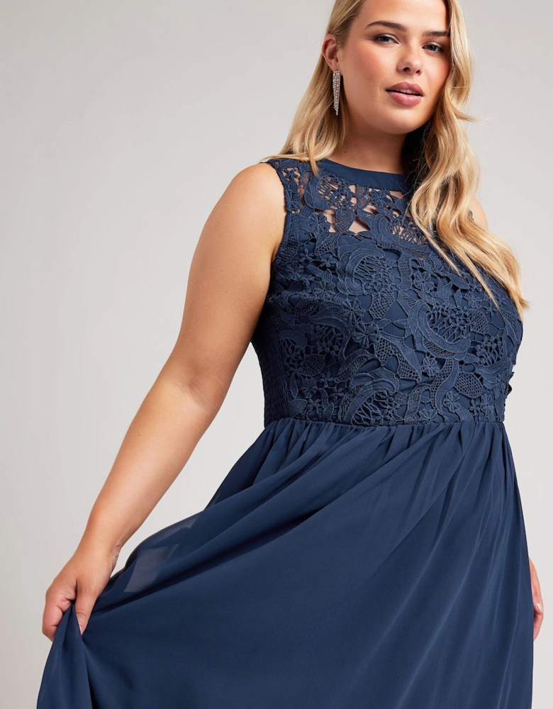 Lace Bodice Maxi Dress