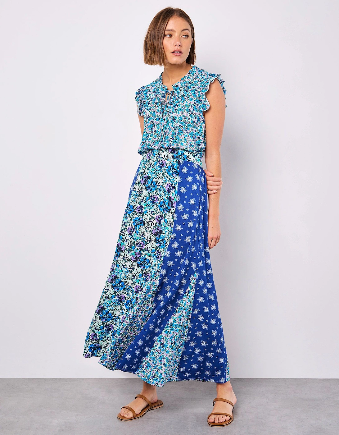 Floral Patchwork Print Midi Skirt, 2 of 1