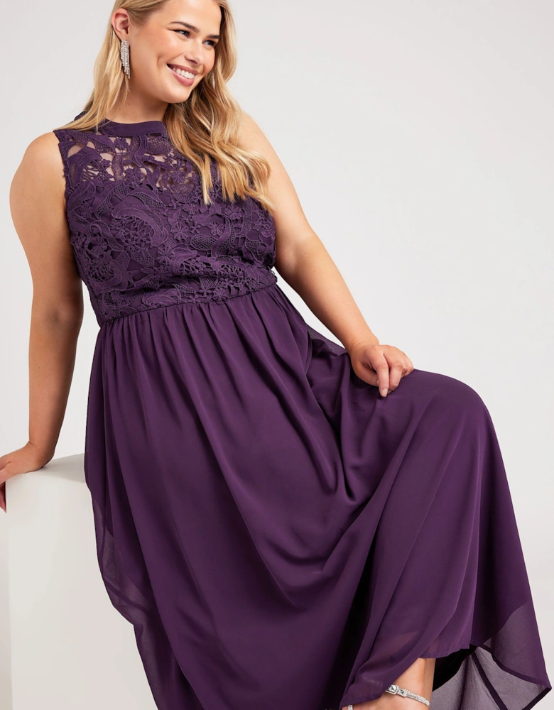 Lace Bodice Maxi Dress