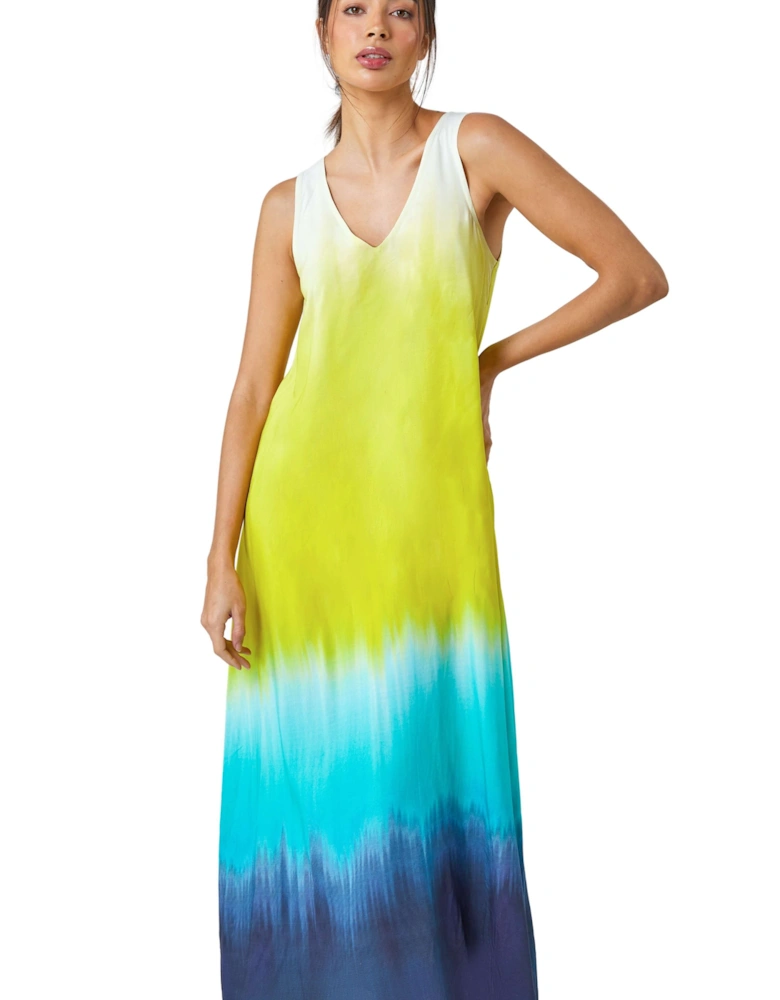 Sleeveless Ombre Midi Dress