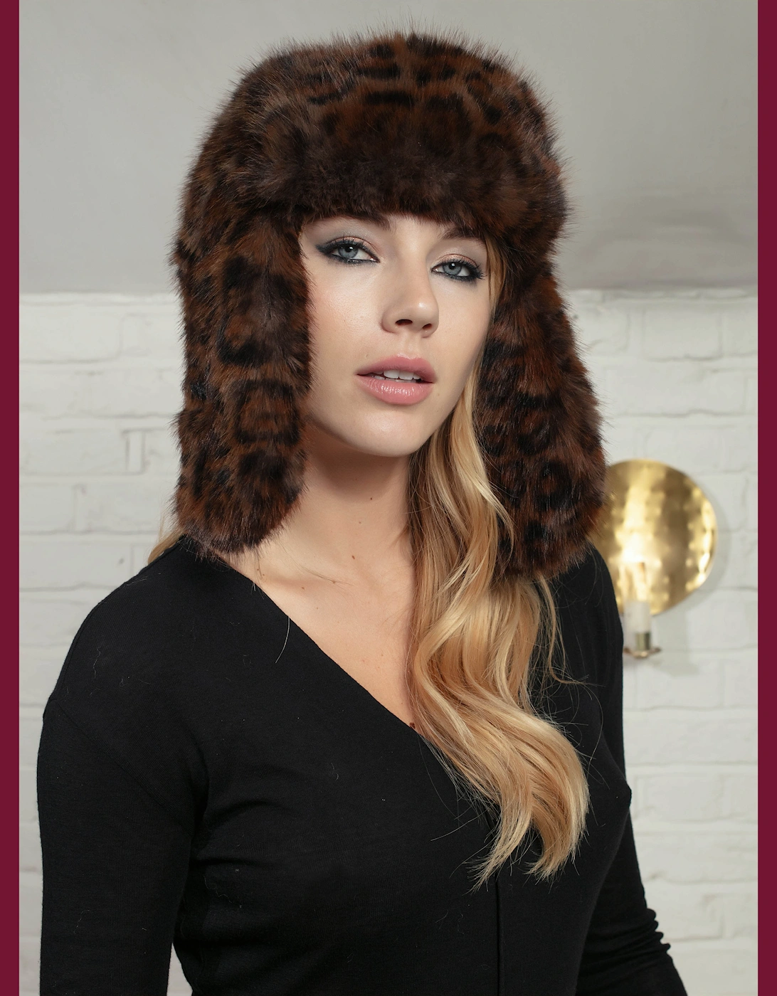 AW25 Billie Faux Fur Trapper-Chocolate Leo