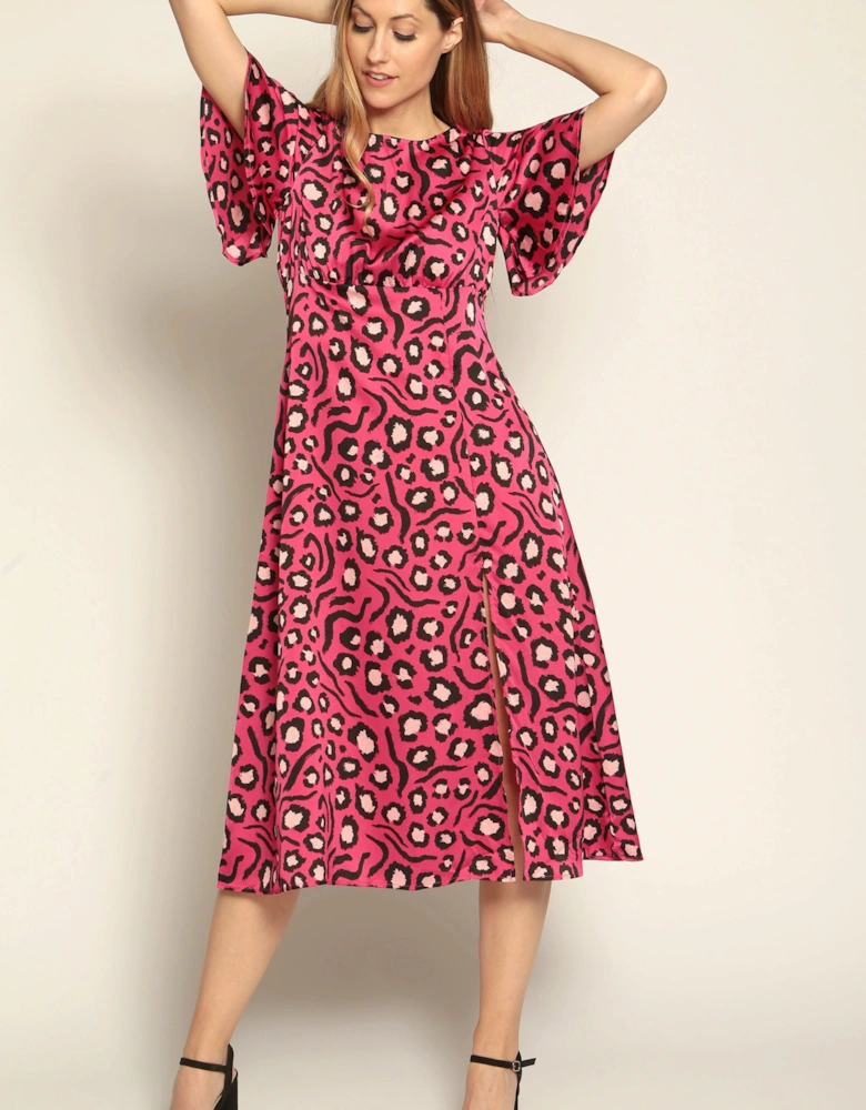 Leopard Print Midi Dress