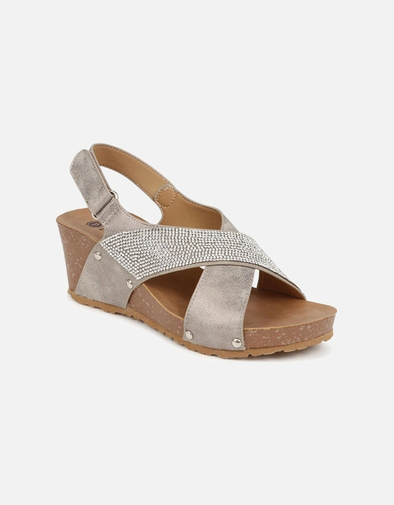 Embellished Wedge Heeled Sandals