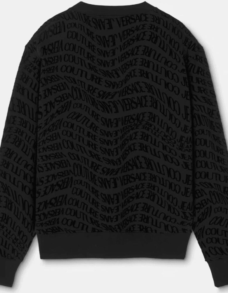 Regular Fit Liquify All Over Logo Black Tracksuit