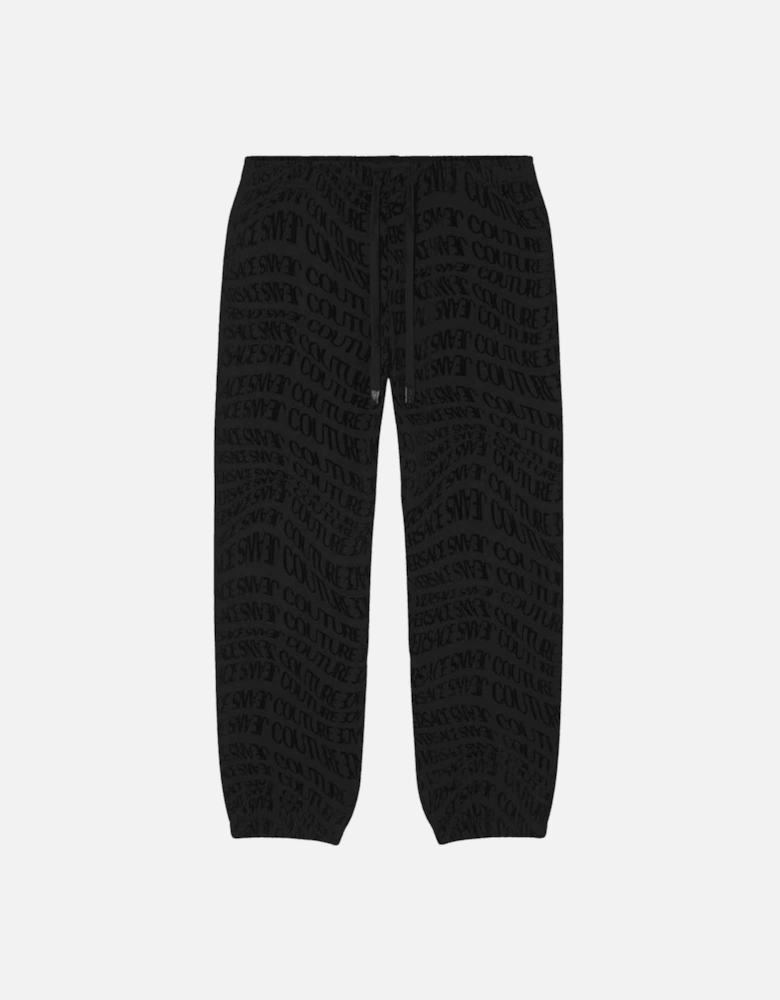 Regular Fit Liquify All Over Logo Black Tracksuit