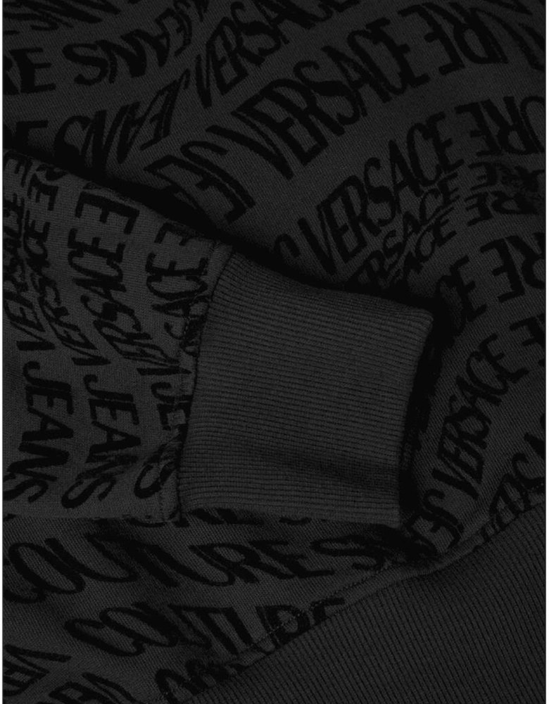 Regular Fit Liquify All Over Logo Black Tracksuit
