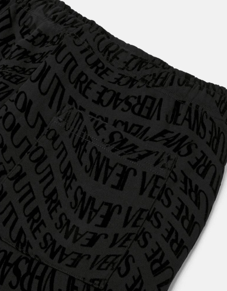 Regular Fit Liquify All Over Logo Black Tracksuit