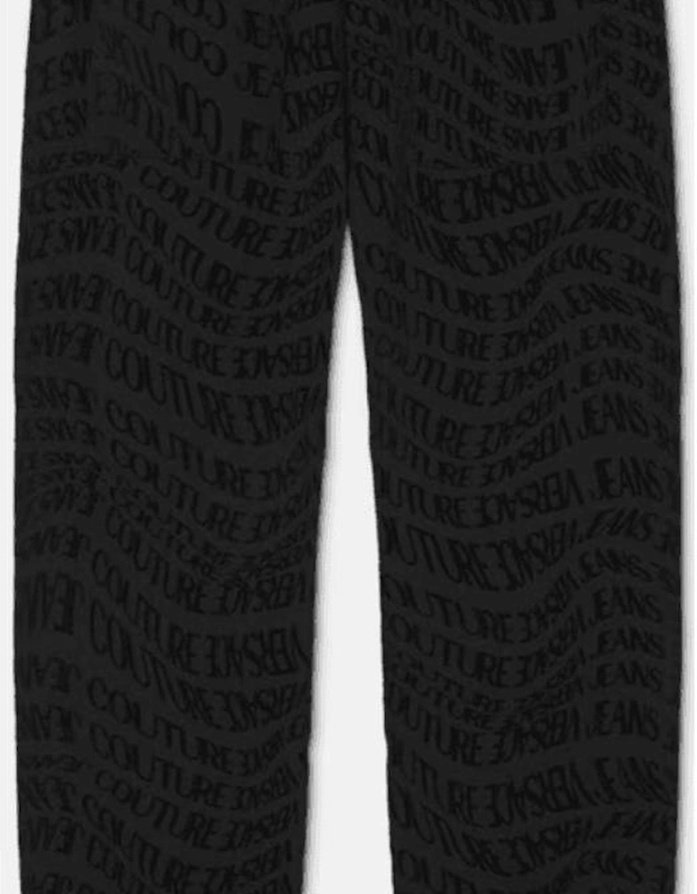 Regular Fit Liquify All Over Logo Black Tracksuit
