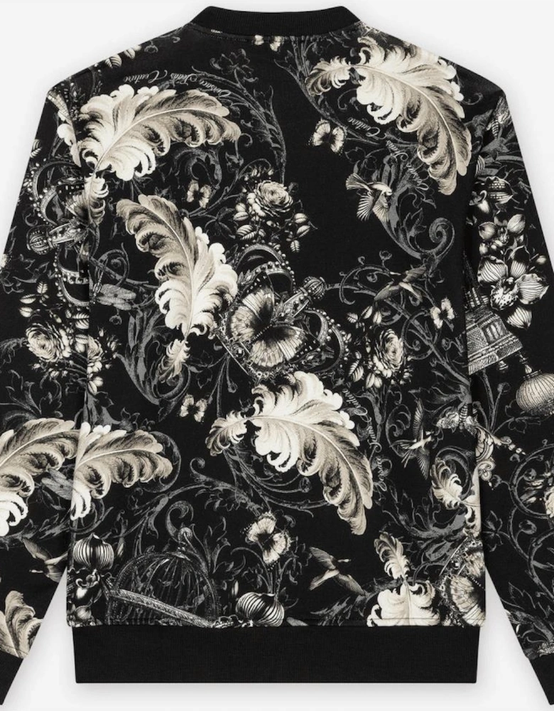 All Over Logo Black Sweatshirt