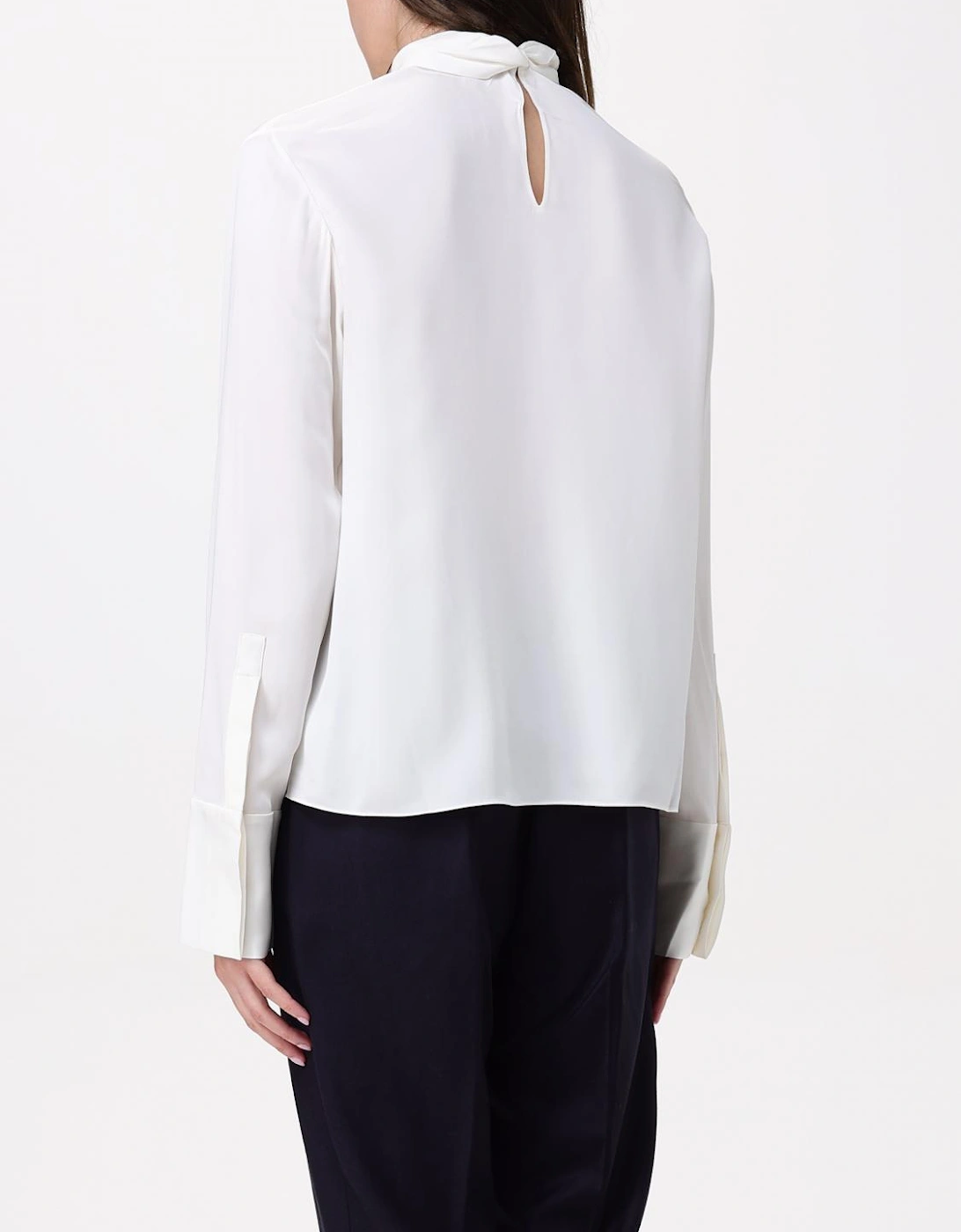 High Neck Long Sleeve Blouse