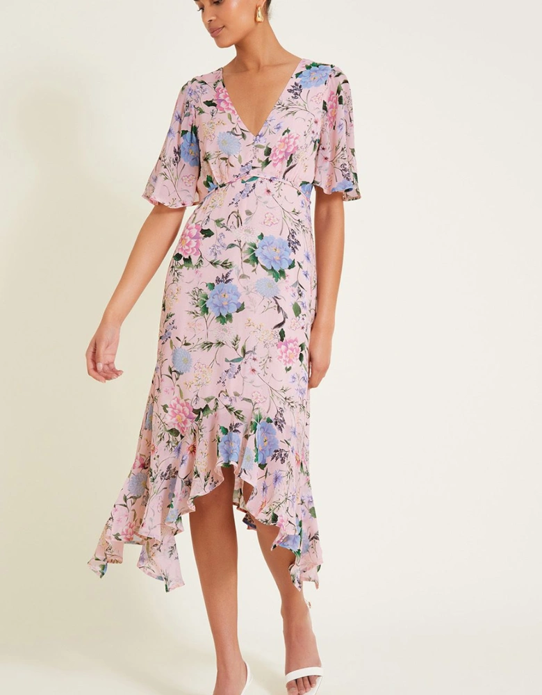 Sisi Floral Print Dress Pink