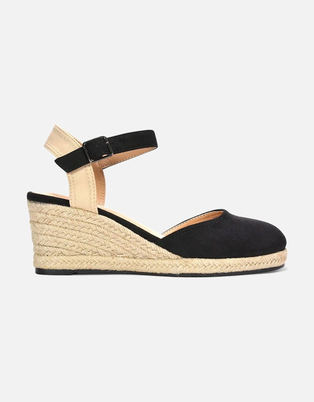 'Joey' Closed Toe Ankle Strap Espadrille Wedge Platform Shoes, 2 of 1