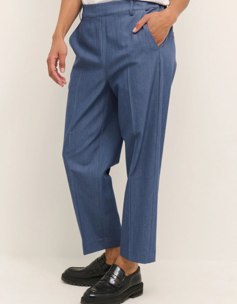 Sakura Elastic Waist Suit Trousers Plain