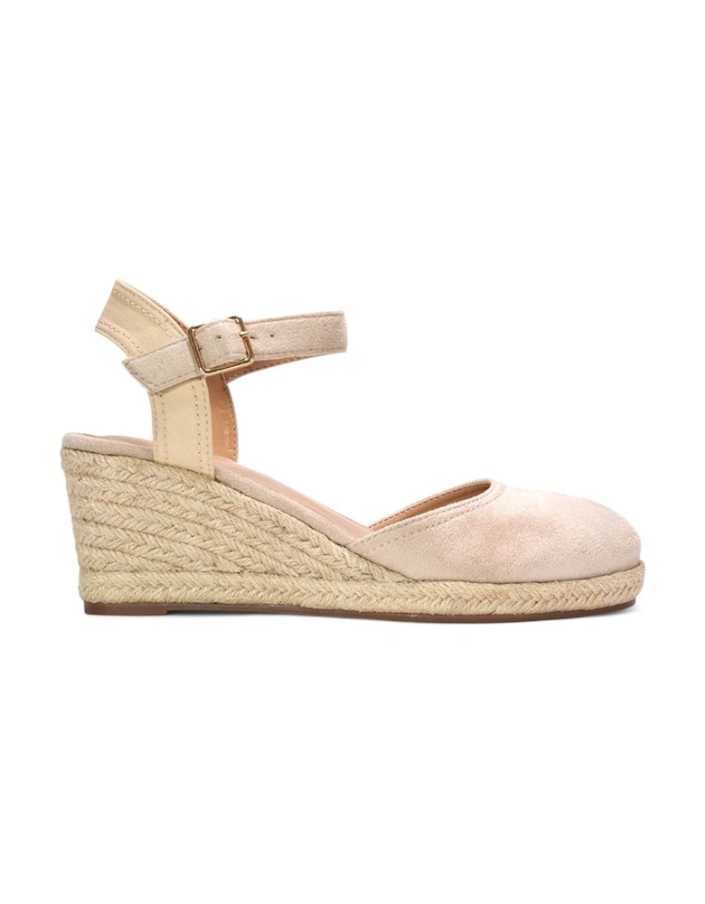 'Joey' Closed Toe Ankle Strap Espadrille Wedge Platform Shoes