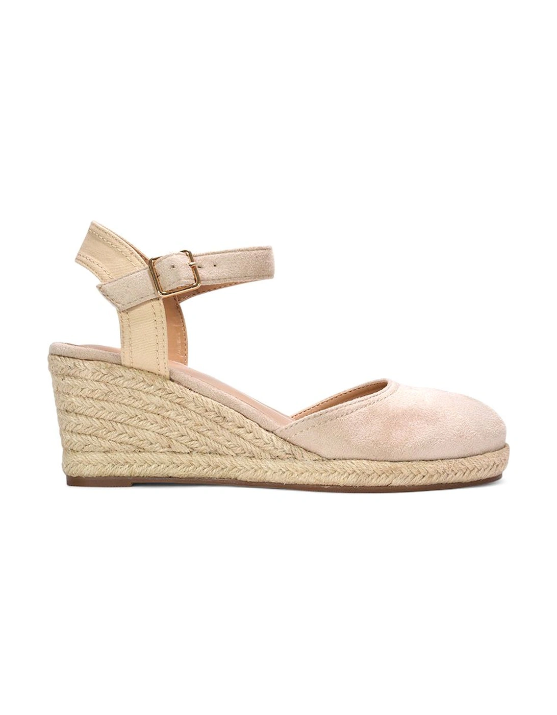 'Joey' Closed Toe Ankle Strap Espadrille Wedge Platform Shoes, 2 of 1