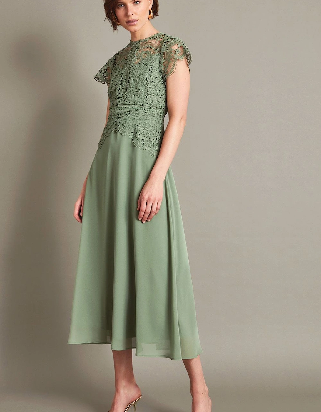 Monica Lace Midi Dress, 2 of 1