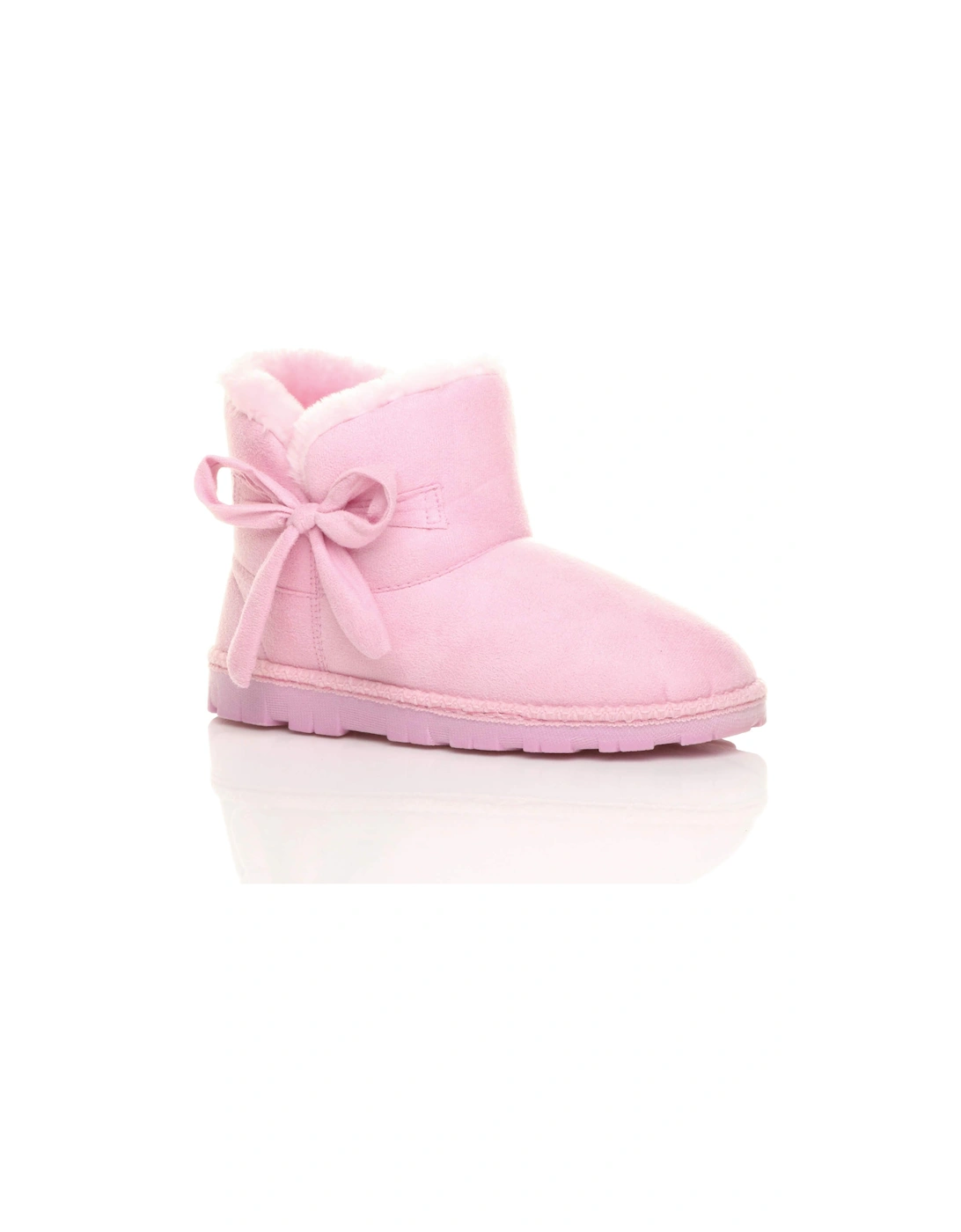 Flat  Heel Faux Fur Lined Ankle Boots Faux Suede Slippers, 2 of 1