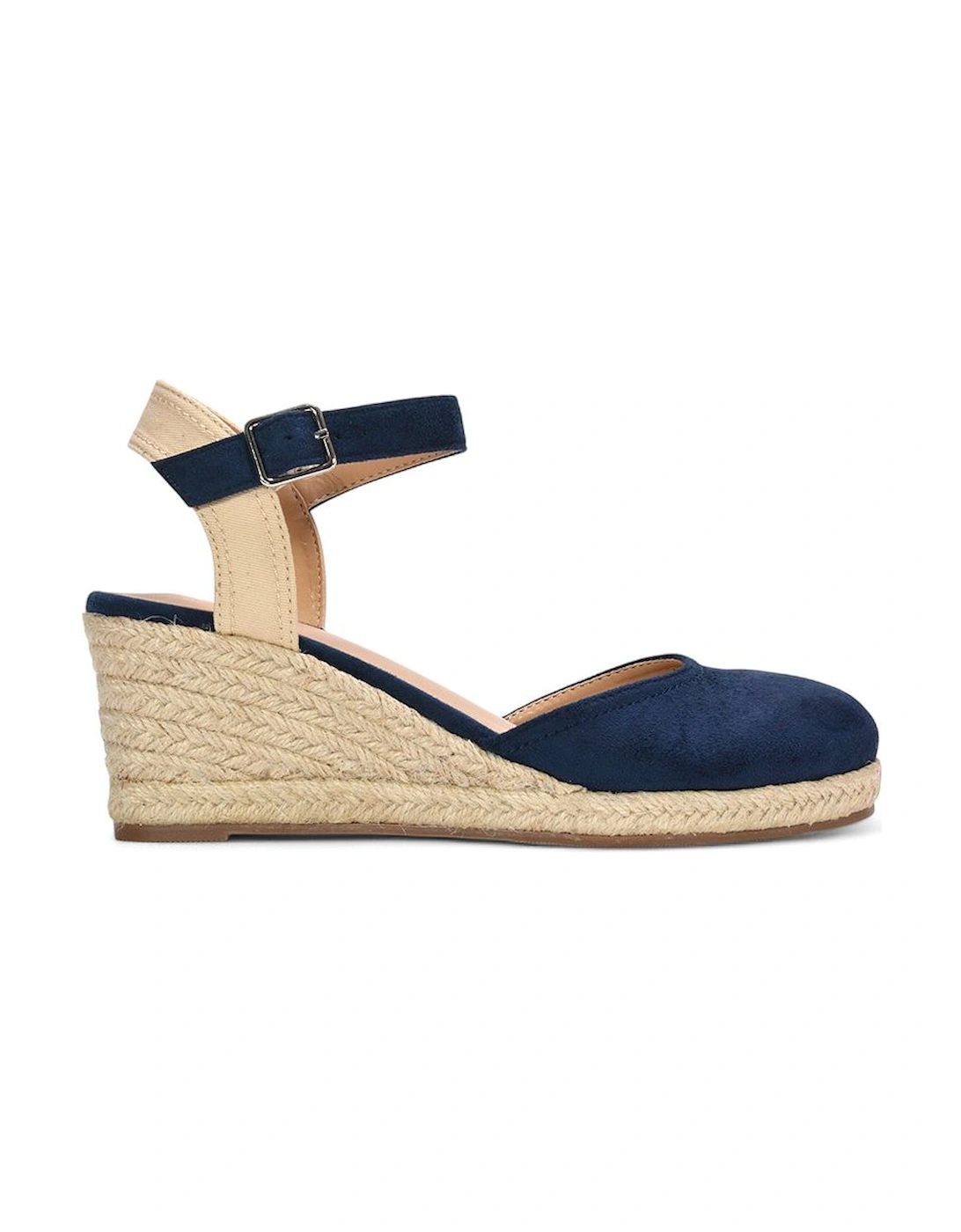 'Joey' Closed Toe Ankle Strap Espadrille Wedge Platform Shoes, 2 of 1