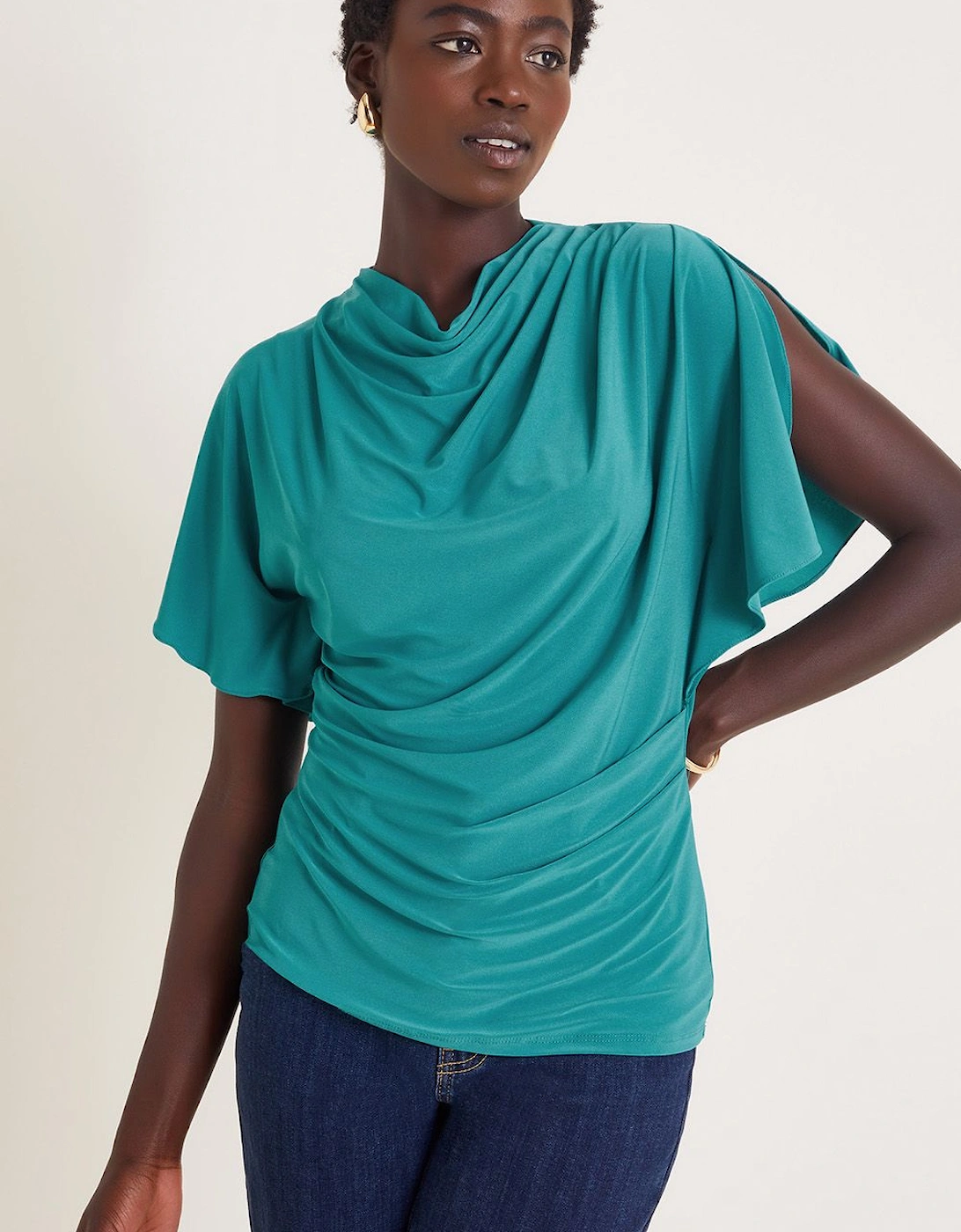 Deb Drape Jersey Top, 2 of 1
