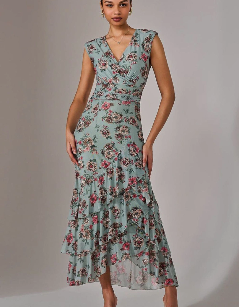 Sleeveless Ruffle Midi Dress