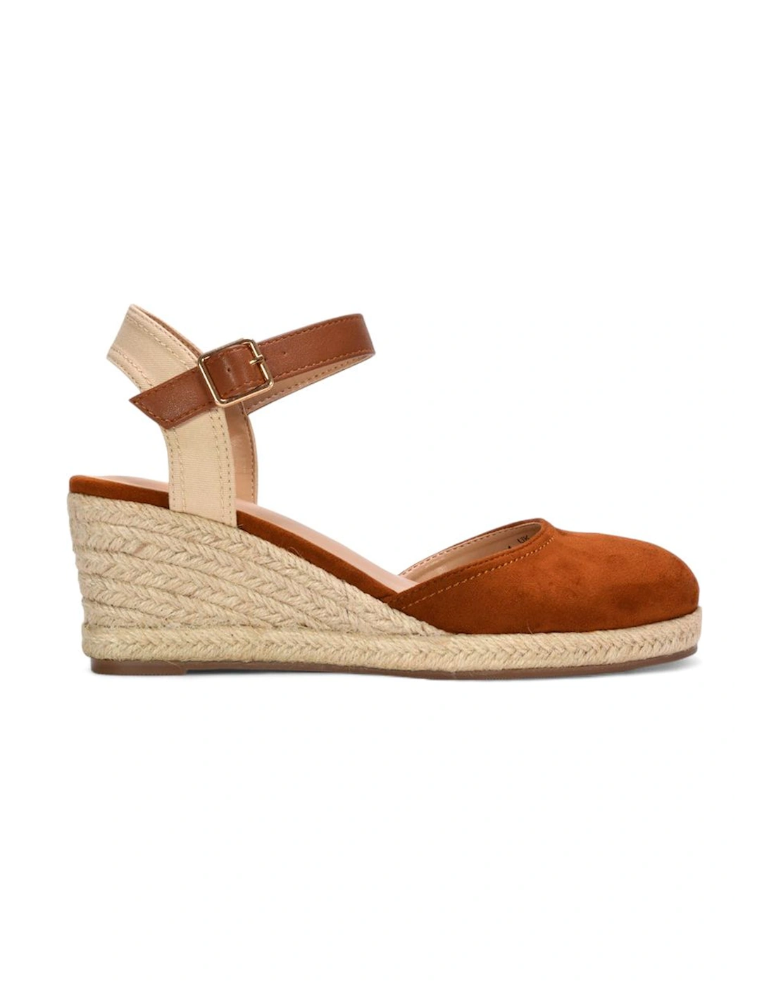 'Joey' Closed Toe Ankle Strap Espadrille Wedge Platform Shoes, 2 of 1