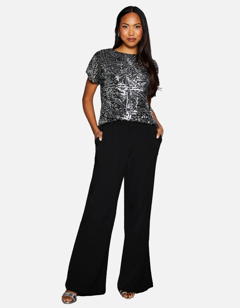 Womens/Ladies Sequin Top