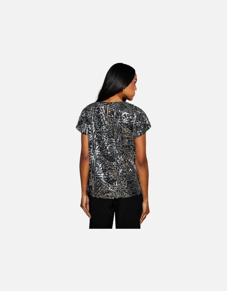 Womens/Ladies Sequin Top