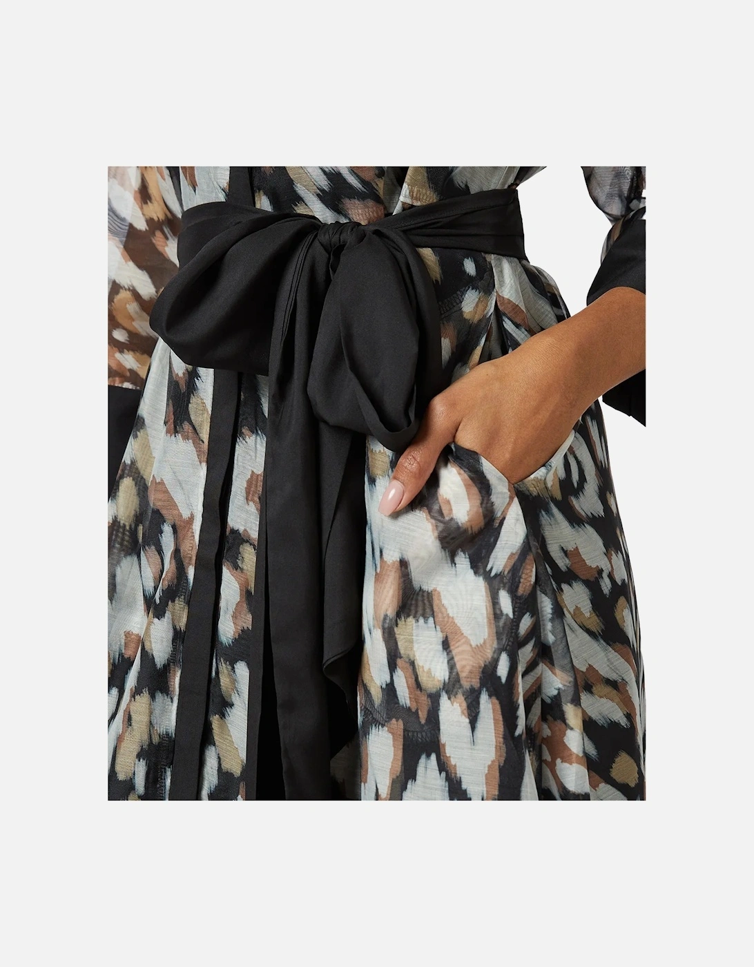 Womens/Ladies Contrast Detail Collarless Shirt Dress