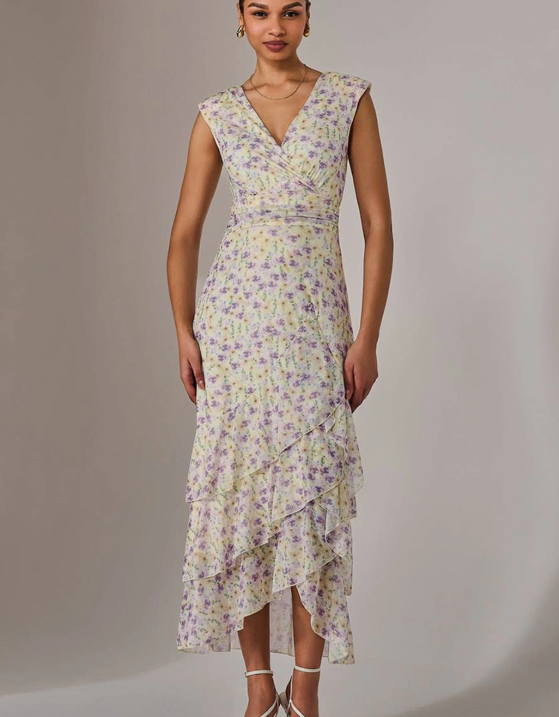 Sleeveless Ruffle Midi Dress, 2 of 1