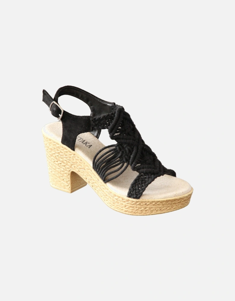 Summer Braided Strappy Beaded Espadrille Wedge Heels Sandals cushioning…