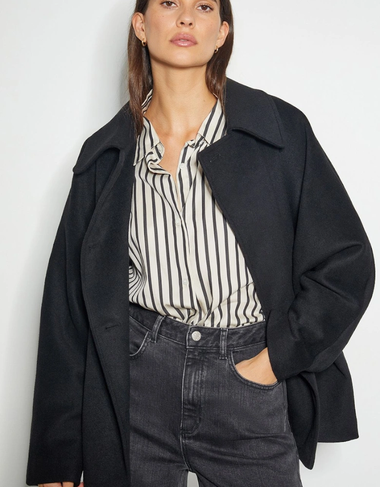 Didi Dolman Sleeve Coat Black