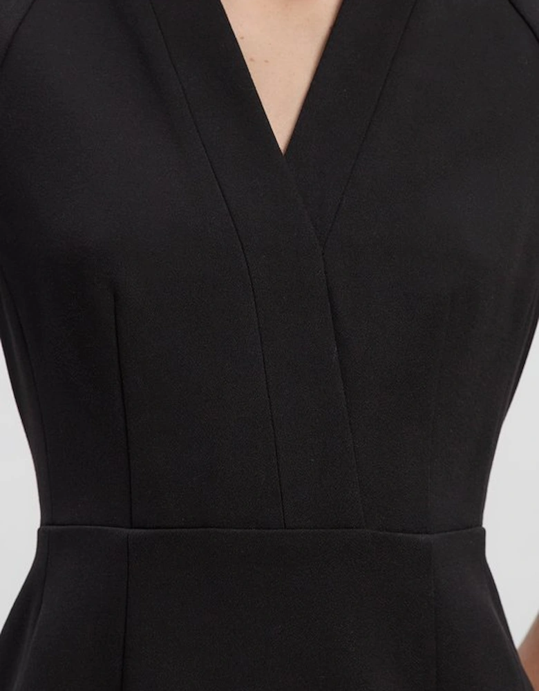 Structured Crepe Forever Pencil Midi Dress