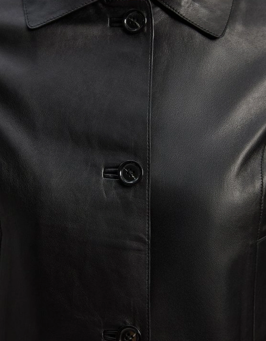 Leather Collared Jacket