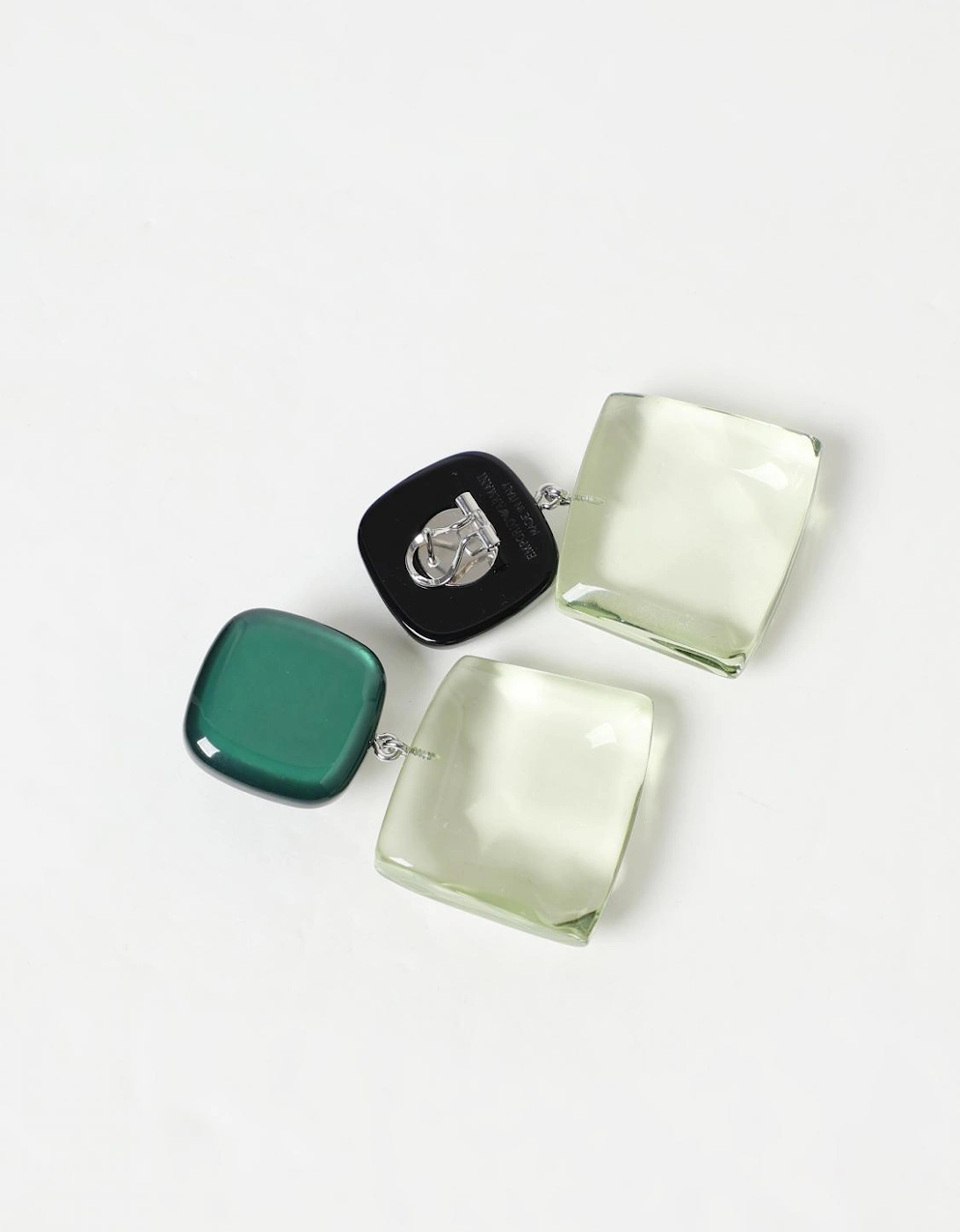 Resin DoubleLayer Drop Earrings