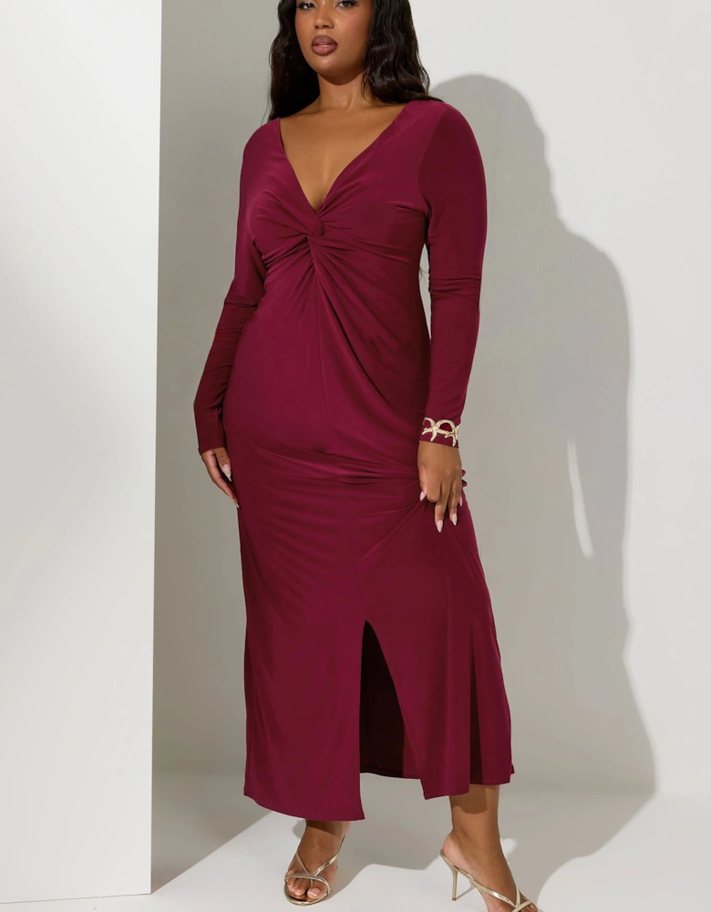 Knot Front Maxi Dress