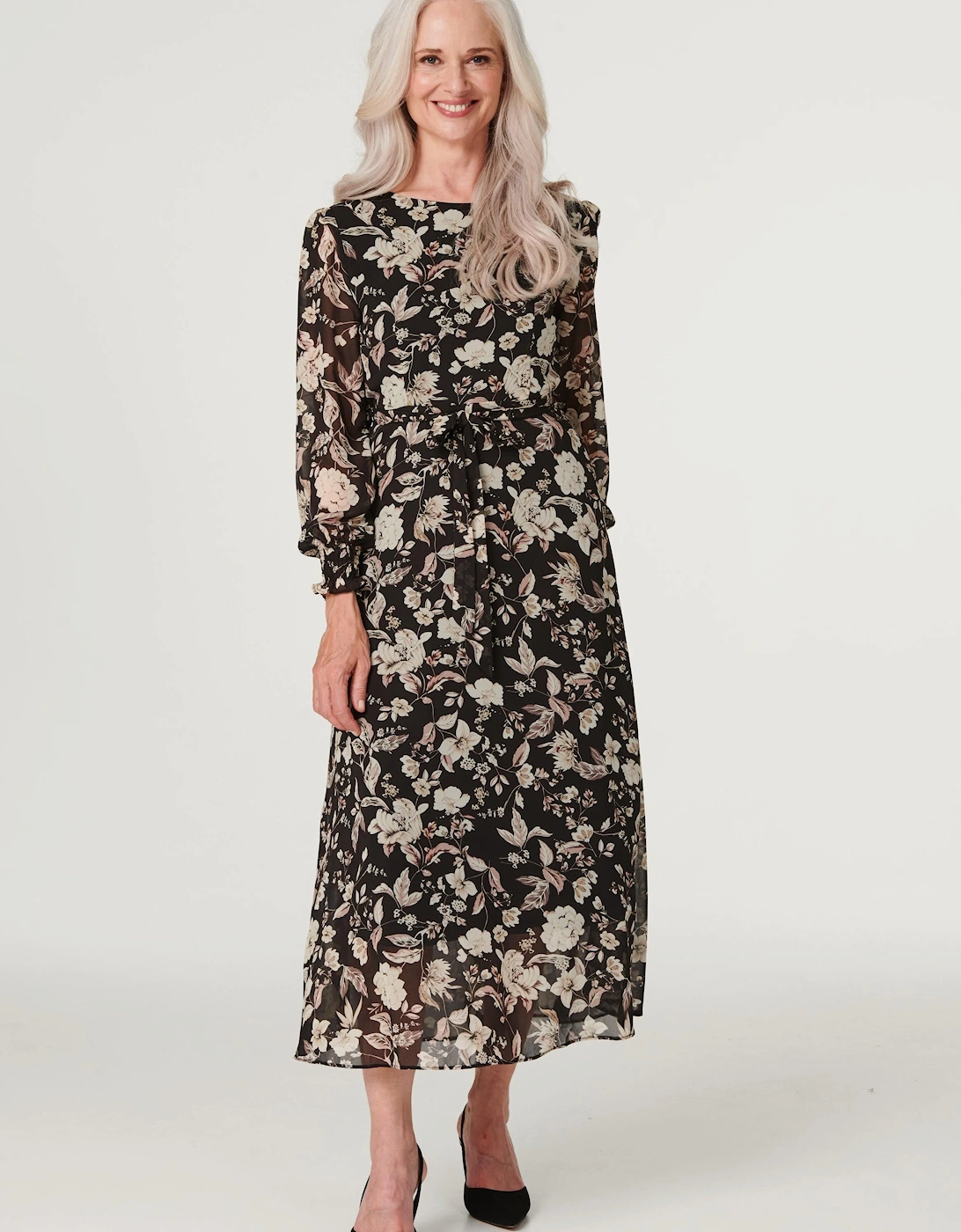 Vintage Floral Midi Tea Dress, 2 of 1