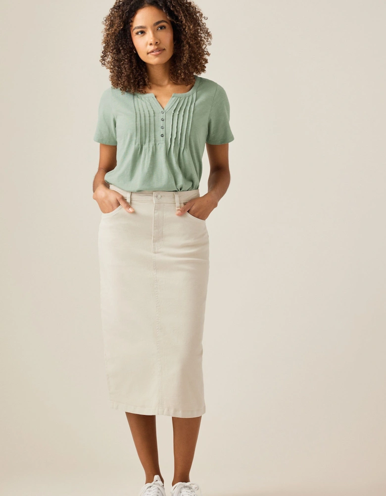Denim Midi Skirt
