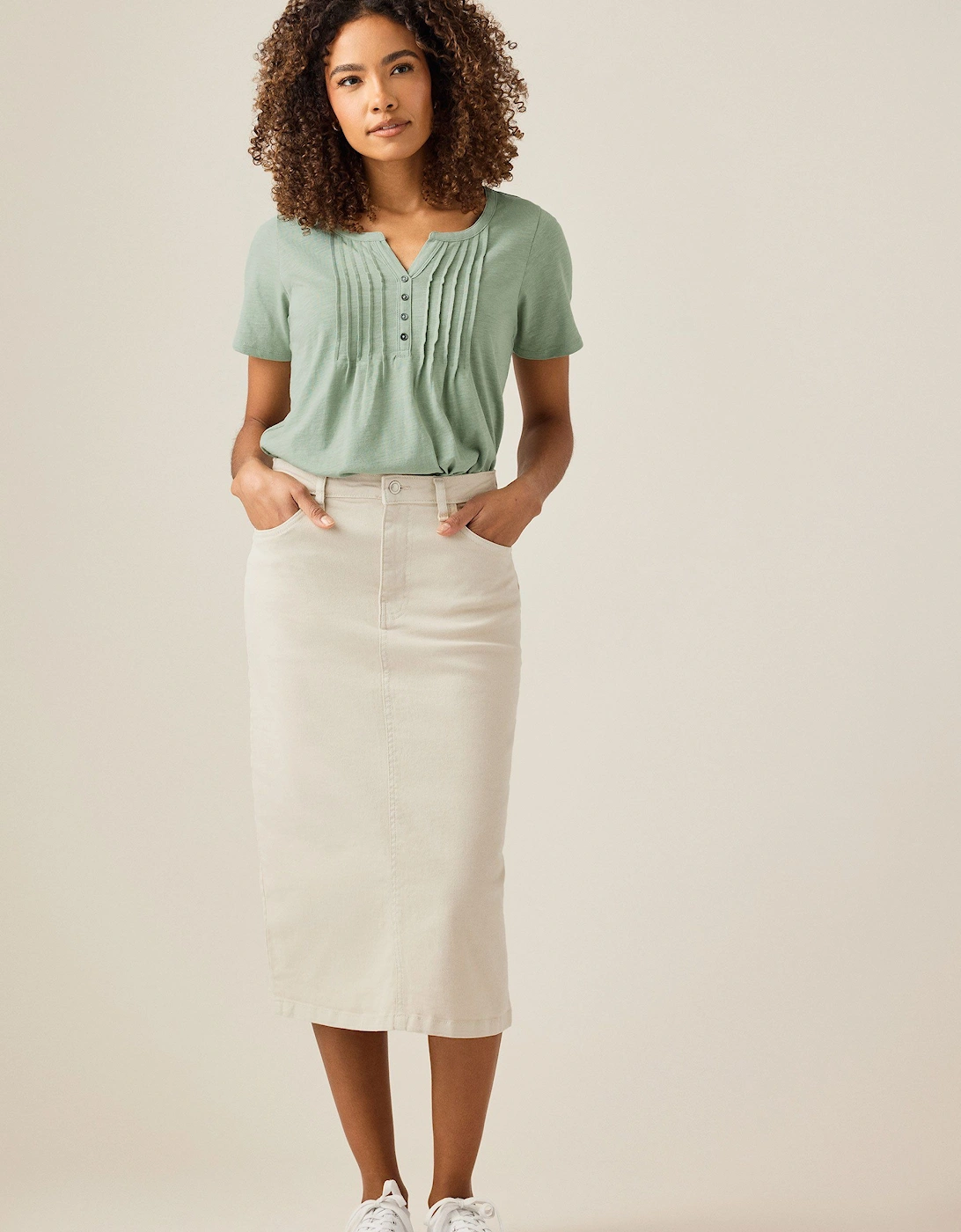 Denim Midi Skirt, 2 of 1