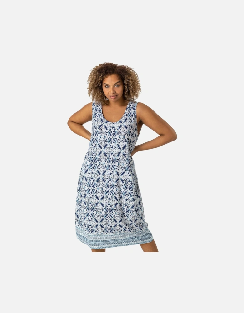 Curve Geo Stretch Cocoon Dress