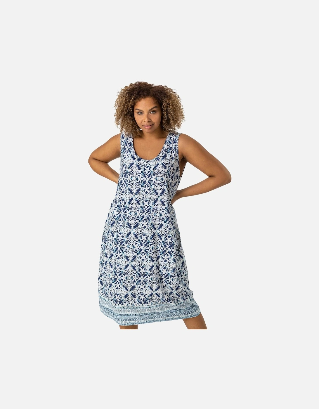 Curve Geo Stretch Cocoon Dress, 2 of 1