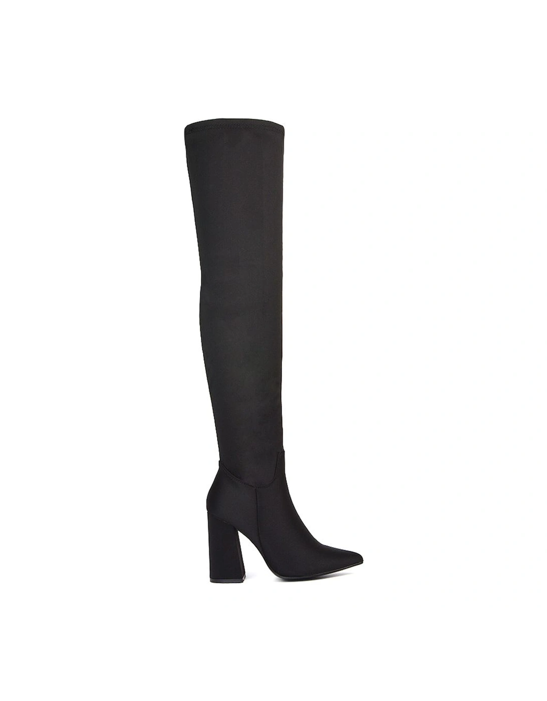 'Jess' Pointed Toe Block Heel Over The Knee Thigh High Boots, 2 of 1