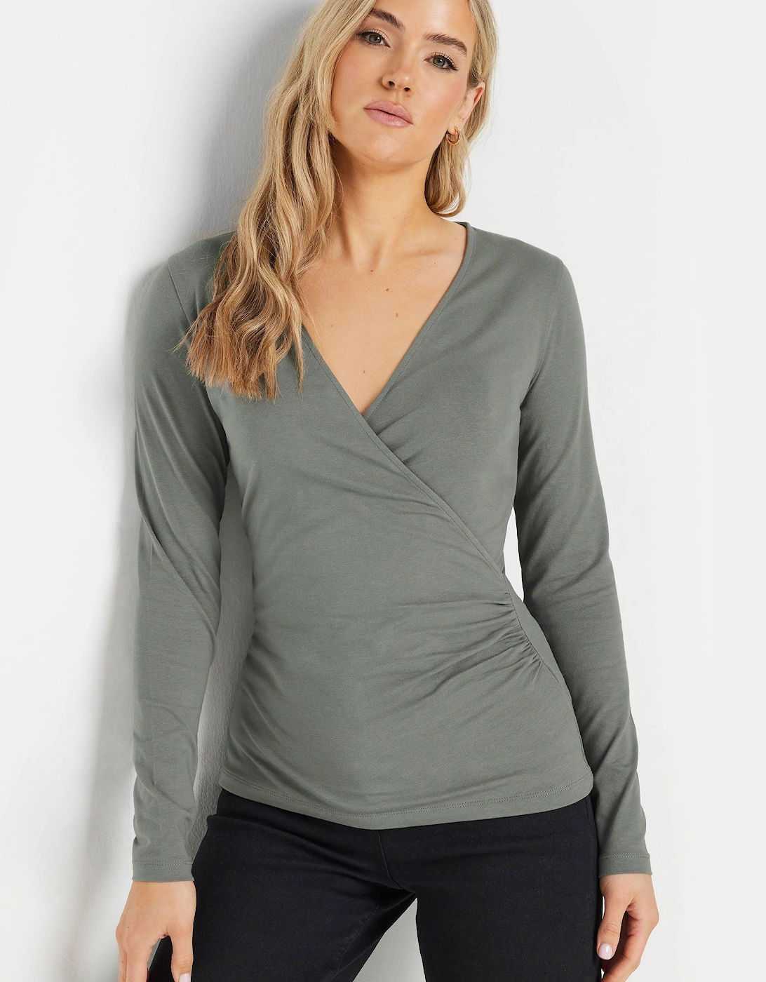 Tall Long Sleeve Wrap Top, 2 of 1